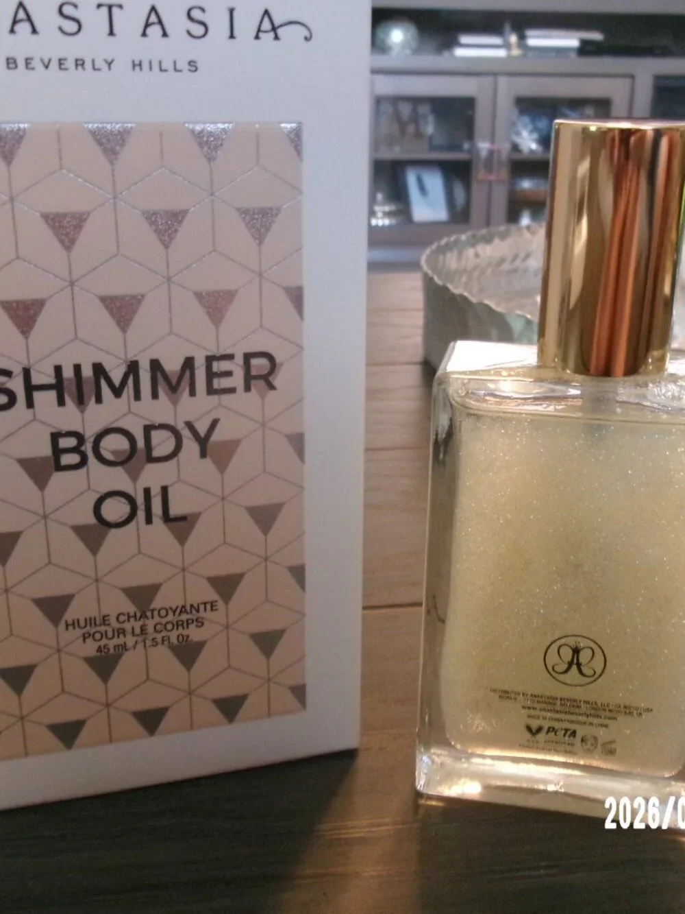 Anastasia Beverly Hills Shimmer Body Oil 1.5 oz / 45 mL # WHITE NIB!